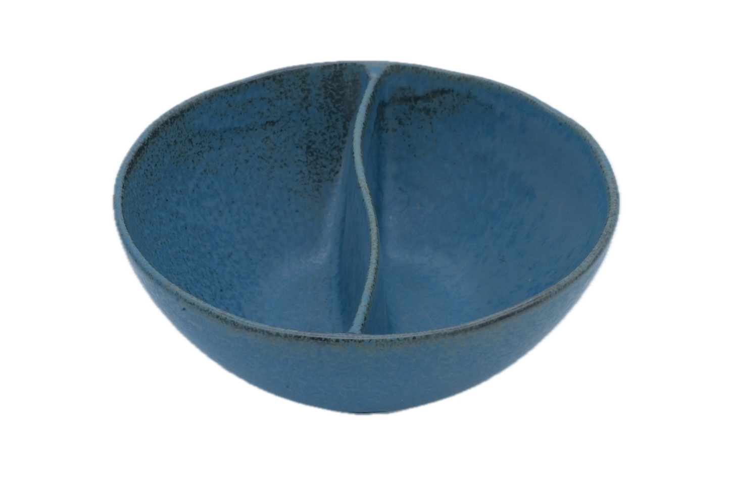 An isometric view of the Missera Kari, a blue divided bowl
