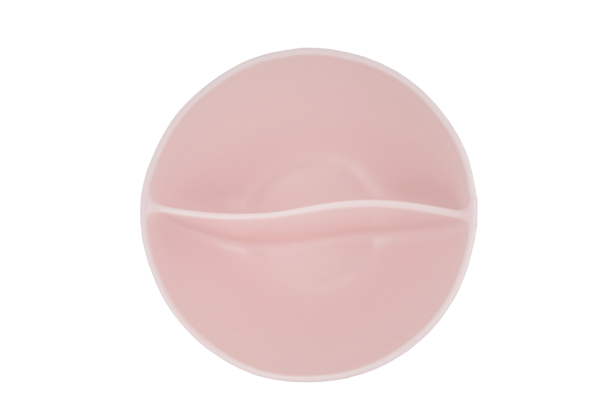 A top view of the Missera Kari, a pink divided bowl