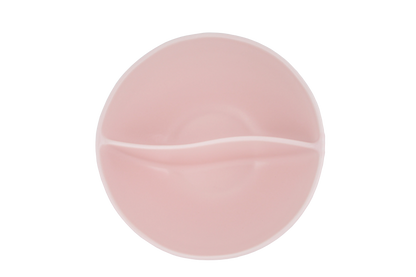 A top view of the Missera Kari, a pink divided bowl